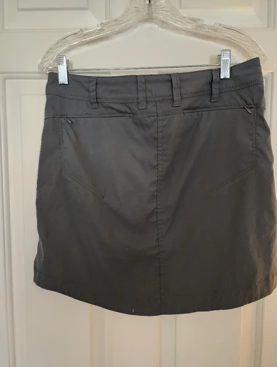 Toad&Co Metrolite Mini Skirt Charcoal Size 6 Upf Quick Dry Outdoors Gorpcore - Picture 6 of 9